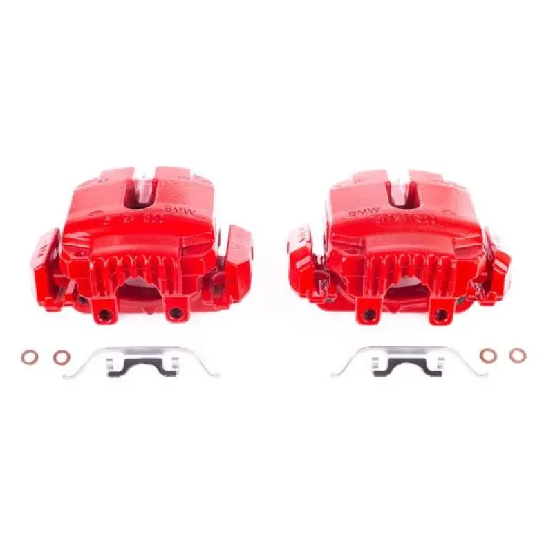 Power Stop 2006 Bmw 325I Front Red Calipers W/Brackets - Pair 1