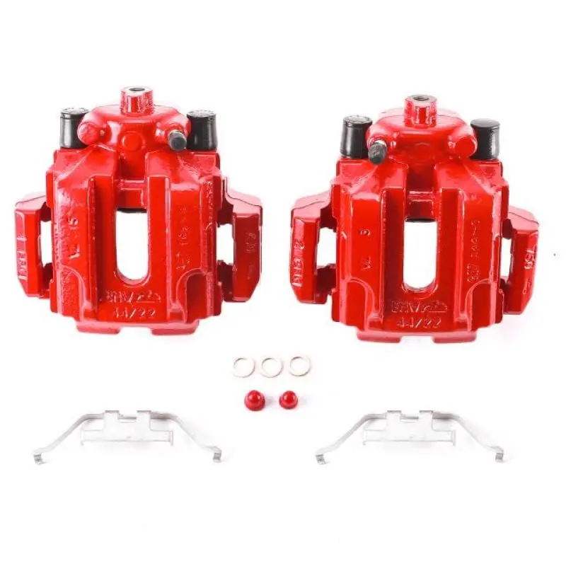 Power Stop 2006 Bmw 330I Rear Red Calipers W/Brackets - Pair 1