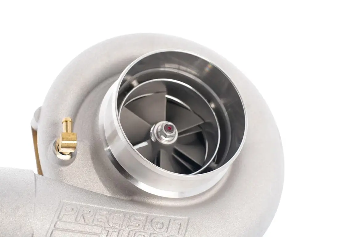 Precision Turbo & Engine Cast Pt7675 Jb Hp Cc W/ T4 Divided Inlet/V-Band Discharge .84 A/R 1