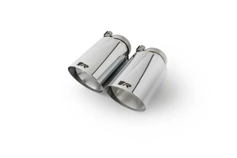 Remus Stainless Steel 102Mm Angled Straight Cut Chrome W/Adj Clamp Tail Pipe Set (Pair) 1