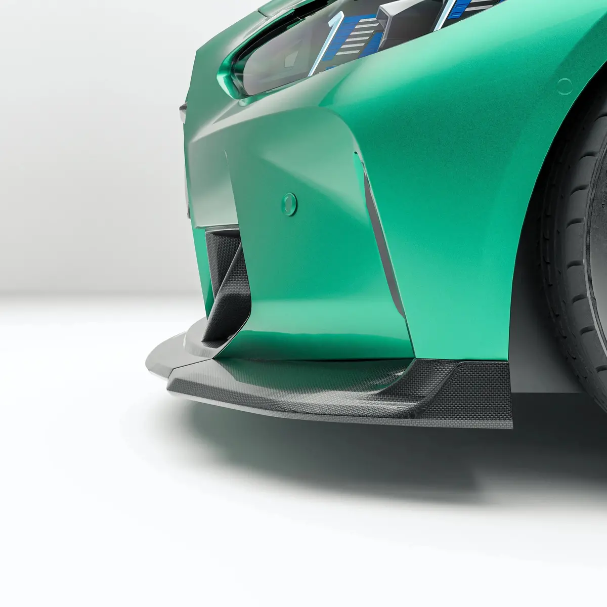 Revozport 3 Pieces Carbon Fiber Front Lip For Bmw G80 G81 M3 G82 G83 M4 2021-2024 1
