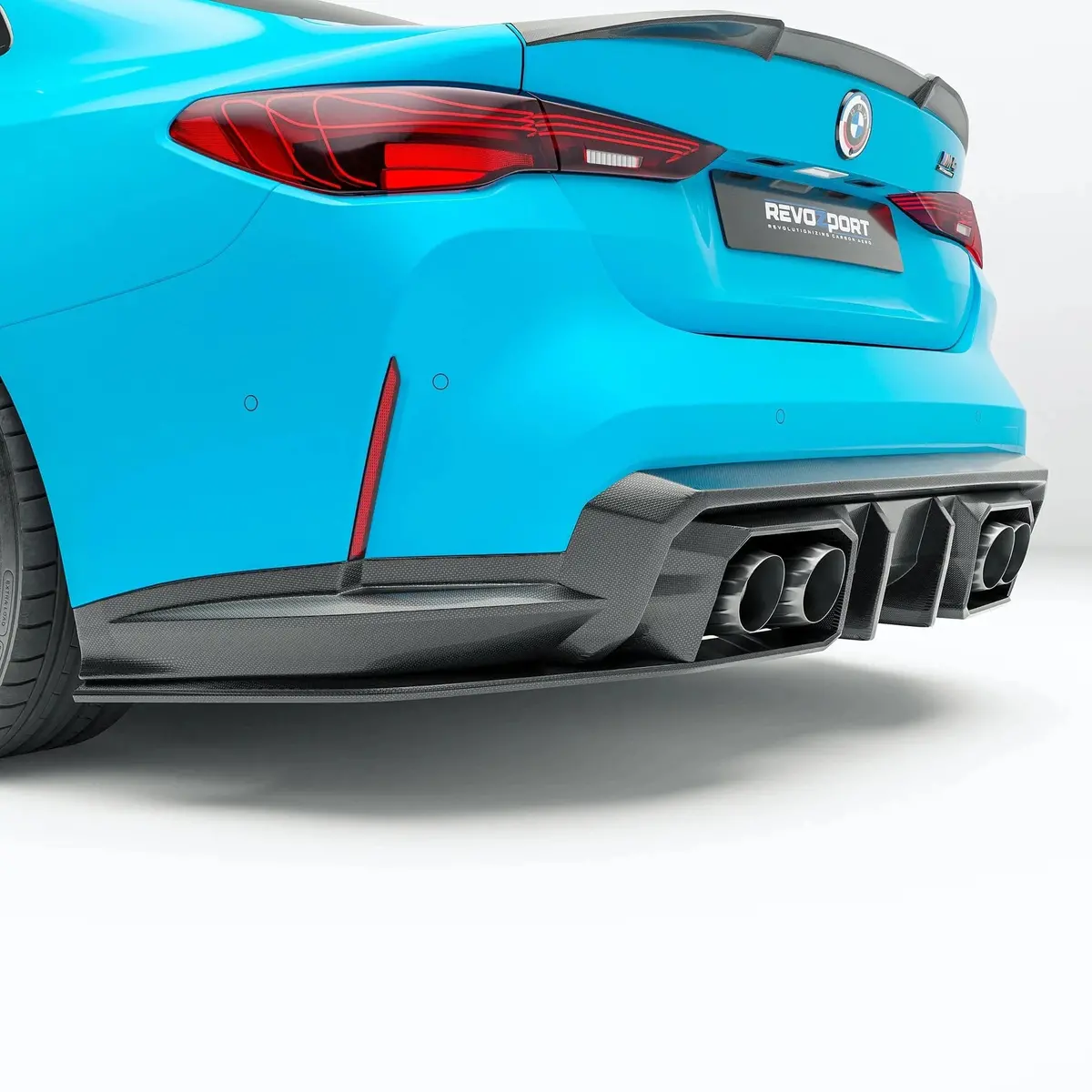Revozport 6 Pieces Carbon Fiber Rear Diffuser For Bmw G82 G83 M4 2021-2024 1