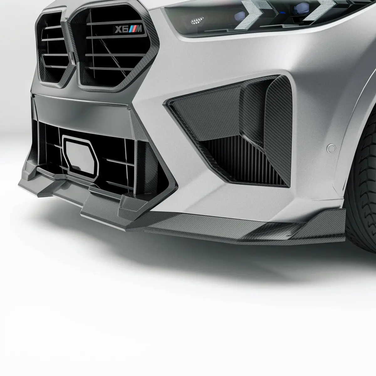 Revozport   Carbon Fiber Front Lip Diffuser For Bmw X6m F96 Lci (2023+) 1