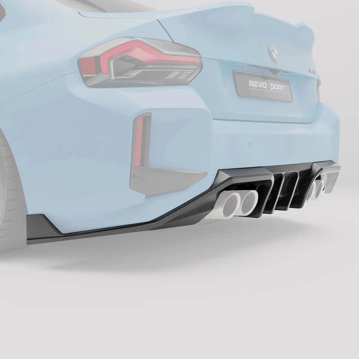 Revozport  Carbon Fiber Rear Diffuser For Bmw G87 M2 1