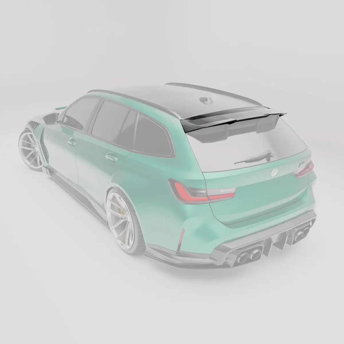 Revozport Carbon Fiber Rear Roof Spoiler For Bmw G81 M3 2021-2024 1