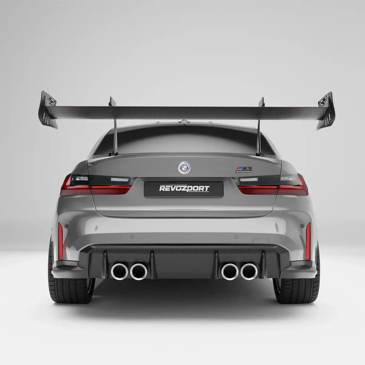 Revozport Carbon Fiber Rear Wing Spoiler For Bmw G80 M3 2021-2024 1