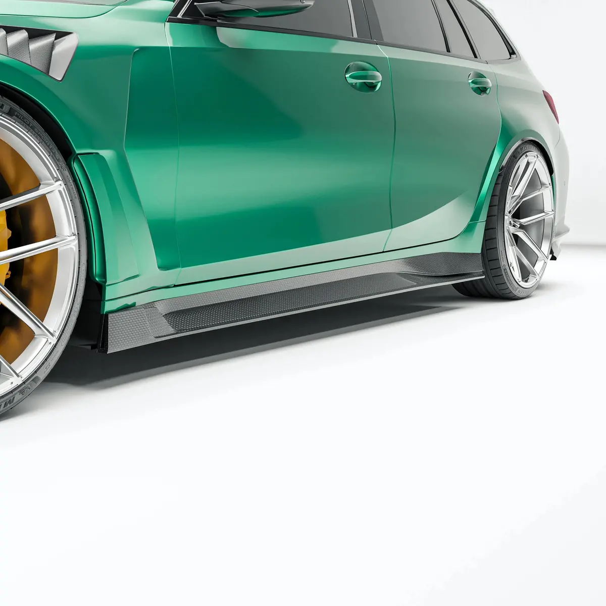 Revozport Carbon Fiber Side Skirts For Bmw G80 G81 M3 2021-2024 1
