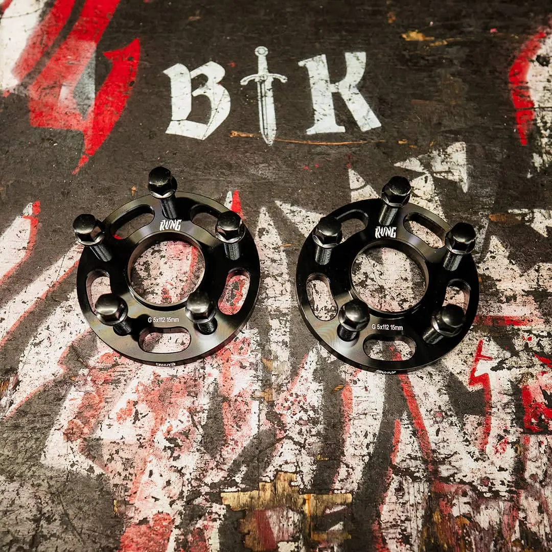 Rvng 5X112/5X120 F&G 12.5 & 15Mm Wheel Spacers W/ Extended Lugs 1