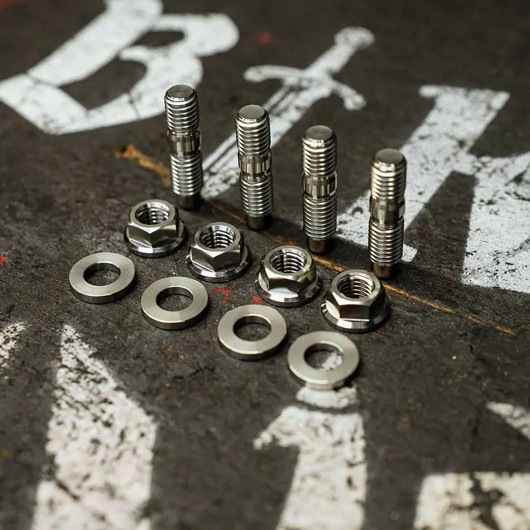 Rvng Titanium Turbo To Manifold Stud,Washer, And Bolt Kit 1