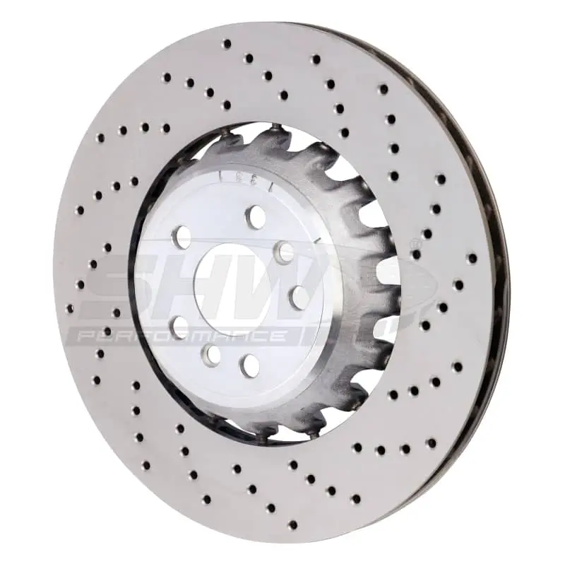 Shw 2020 Bmw X5 M 4.4L Right Rear Cross-Drilled Lightweight Brake Rotor (34208074286) 1