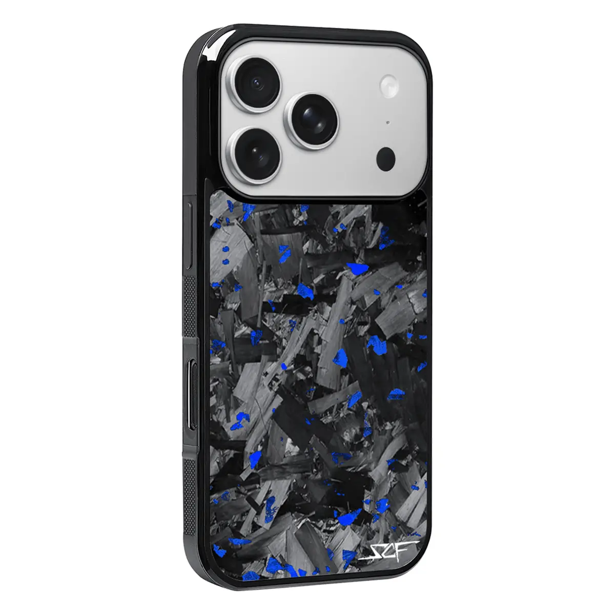 Iphone | Blue Flake Forged Chunk Carbon Fiber Case | Classic Series 1