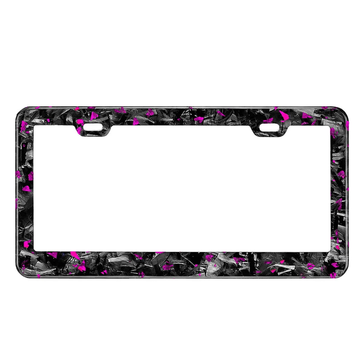 Purple Flake Forged Carbon Fiber License Plate Frame 1