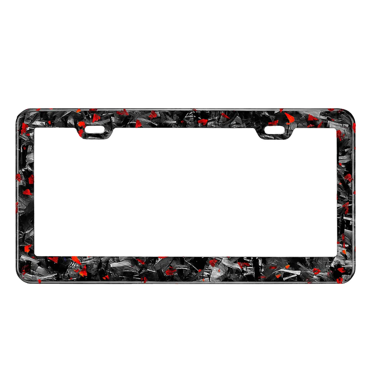 Flake Forged Carbon Fiber License Plate Frame 1