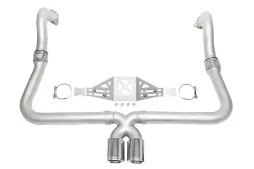 Porsche 718 Cayman / Boxster Performance Exhaust System - Manual Trans - Chrome Dual Wall 1