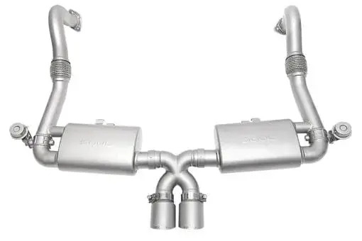 Porsche 718 Cayman / Boxster Valved Exhaust System -Slash Cut Single Wall Tips 1