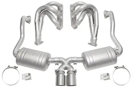 Porsche 986 Boxster (2000-2004) Competition Exhaust Package Slash Cut Single Wall Tips 1