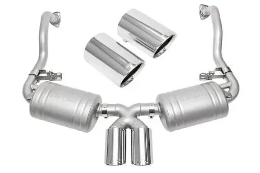 Porsche 987.1 Cayman / Boxster Performance Exhaust System - Chrome Dual Wall 1