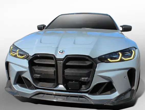 Vorsteiner Bmw G8x M3/M4 Vrs Gts-V Aero Front Bumper Carbon Fiber Pp 2X2 Glossy (Compatible With Acc Radar) 1