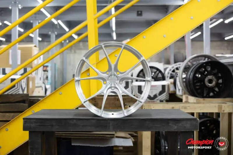 Vossen X Champion Rs74 21X9/Et44/5X130/Brushed Gloss Clear Wheel/911 C4 C4s 991.2 Mid Body - Front 1
