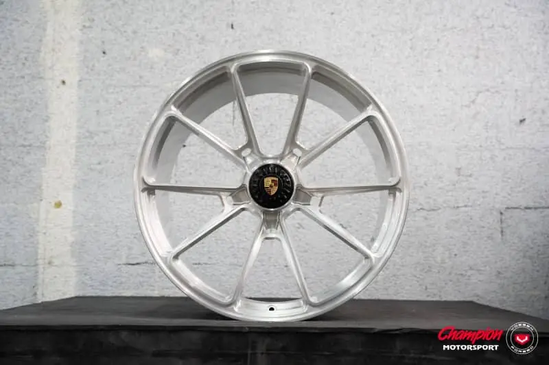 Vossen X Champion Rs92 20X9 / Et44 / Brushed Gloss Clear Wheel / Centerlock / 911 Turbo 991- Front 1