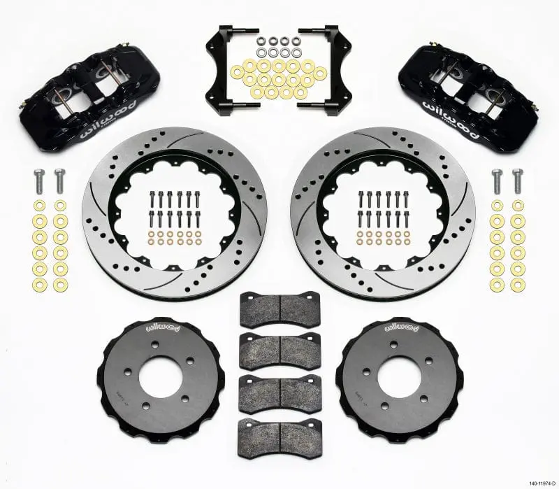 Wilwood Aero6 Front Hat Kit 14.00 Drilled 99-06 Bmw E46 1