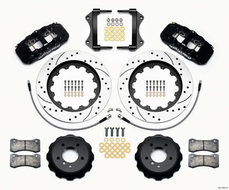 Wilwood Aero6 Front Hat Kit 15.00 Drilled 2007-2011 Bmw E90 Series W/Lines 1