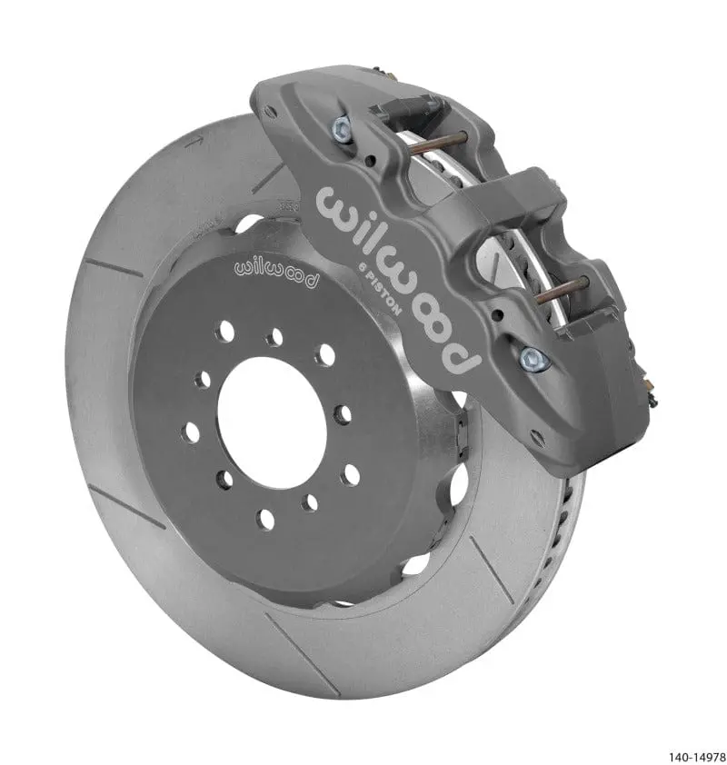 Wilwood Aero6r/St Front 14.00In Road Race Kit - Gray Hard Anodize 00-06 Bmw M3 (E46) 1