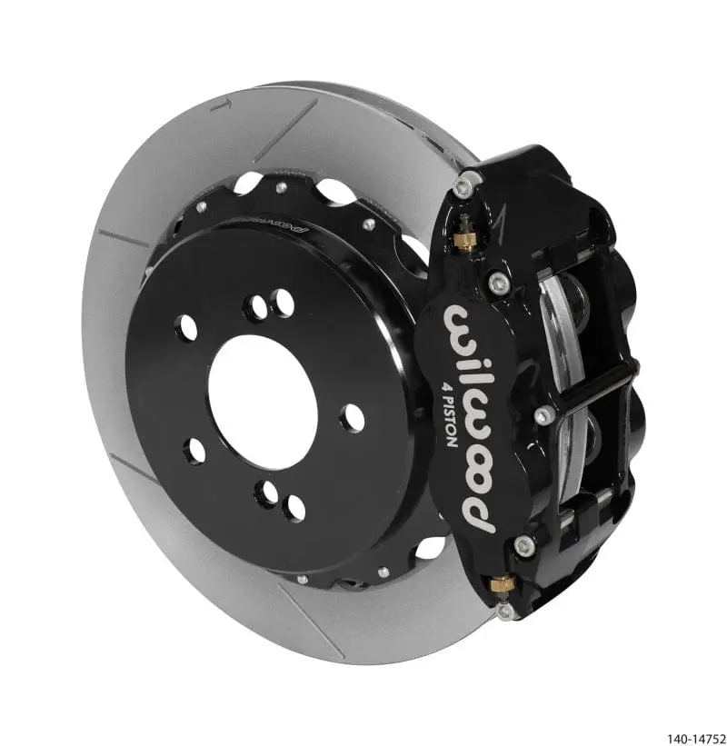 Wilwood Narrow Superlite 4R Rear Kit 12.88In Slotted Black 00-06 Bmw M3 E46 1