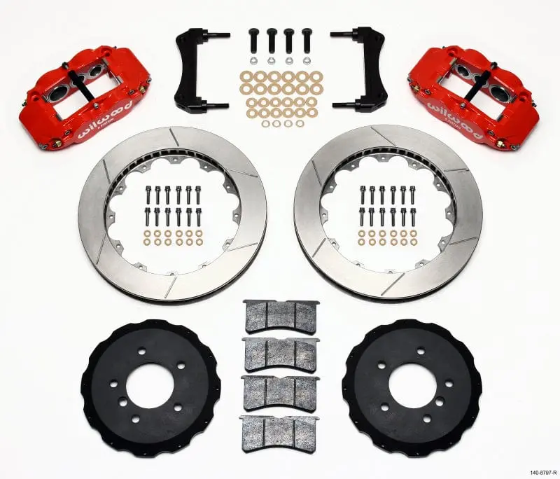 Wilwood Narrow Superlite 6R Front Hat Kit 13.06In Red E36 Bmw M3 1