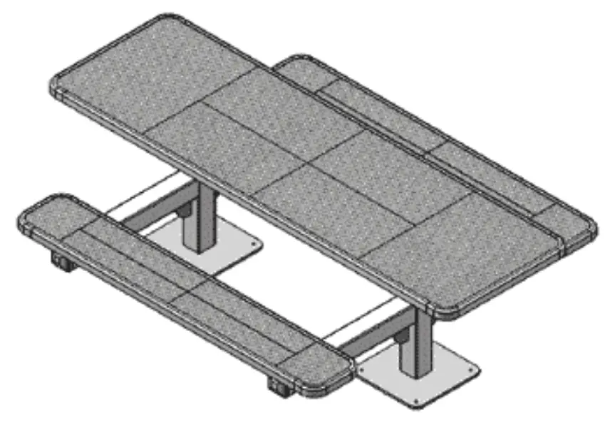 Ada Dual Pedestal Picnic Table 1