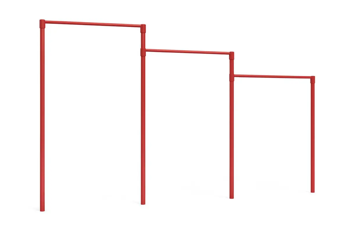 Triple Horizontal Bar Fitness Course Section 1