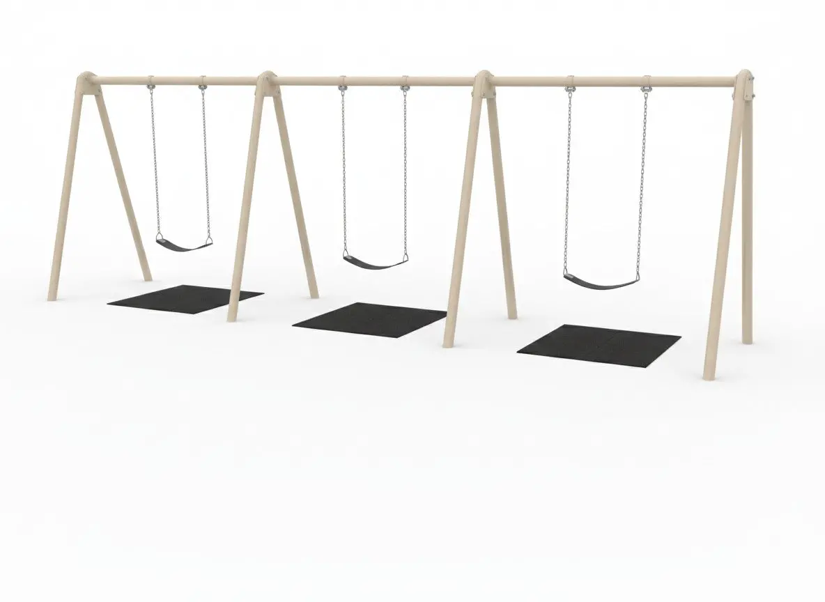 Swing And Slide Rubber Playground Mat 1