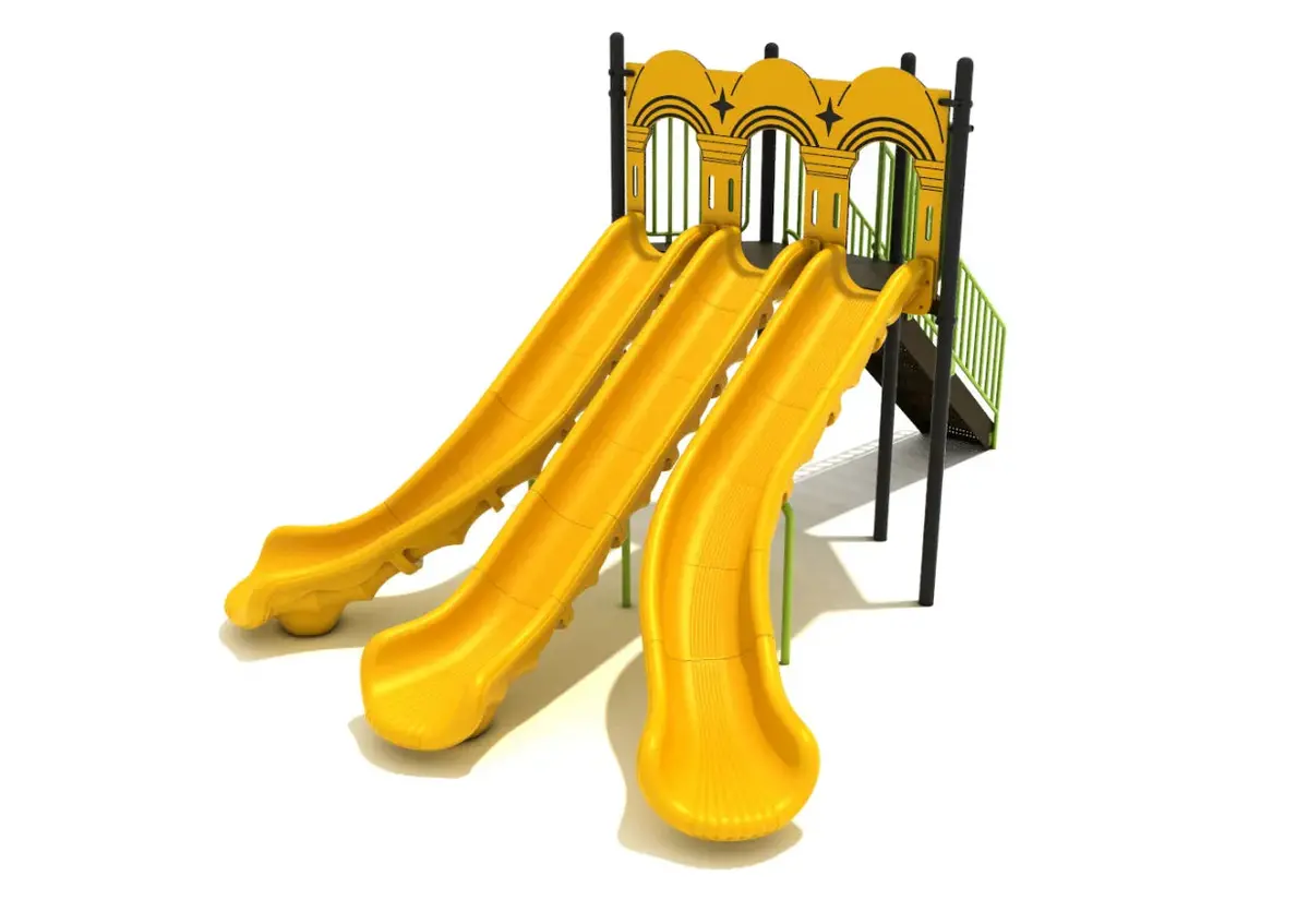 6 Foot Freestanding Triple Sectional Split Slide 1
