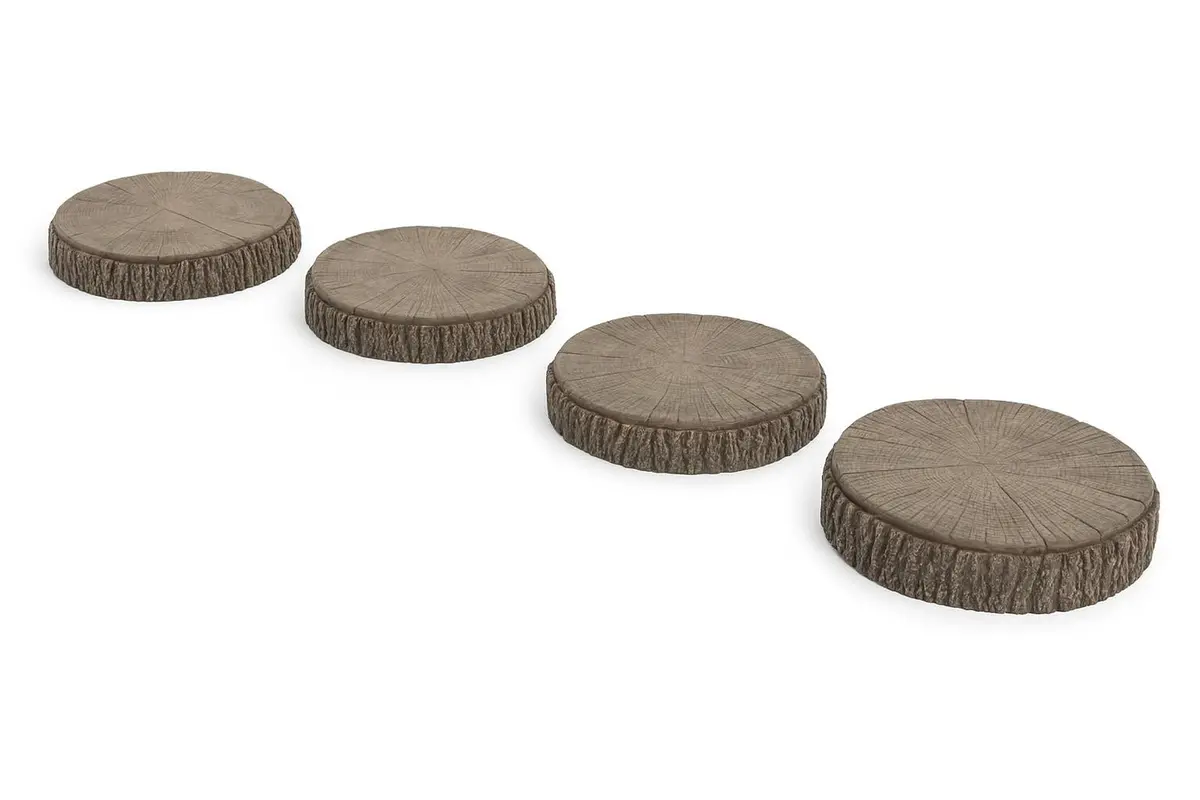 Nature Themed Tree Slices Steppers - Set Of 5 1