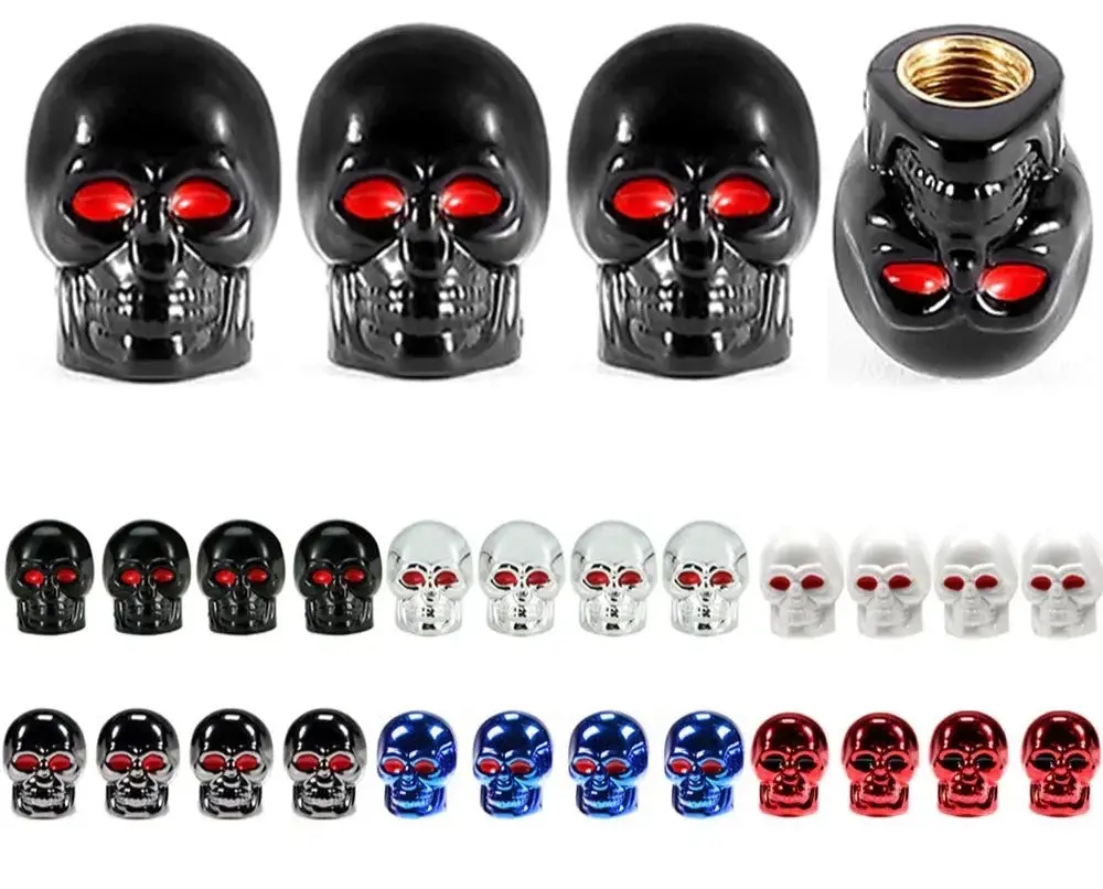 Skull Valve Caps (Sold In Pairs) 1