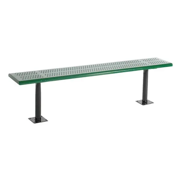 Perforated Steel Park Bench Without Back 1