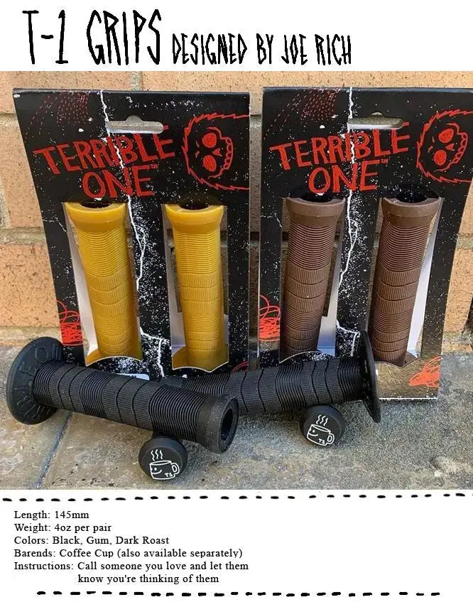 Terrible One Grips With Coffee Cup Bar Ends 1