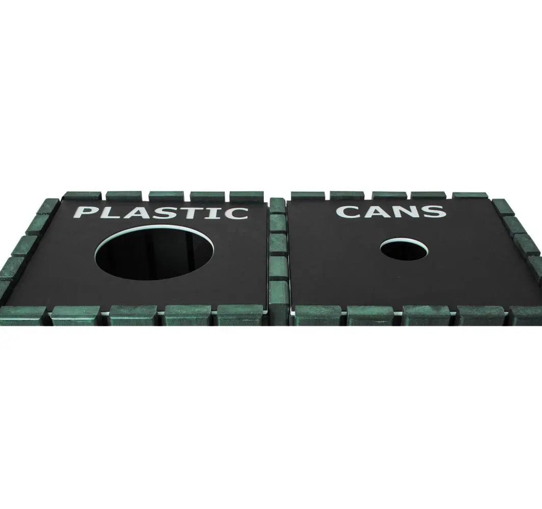 Recycling Lid For Square Trash Receptacle 1
