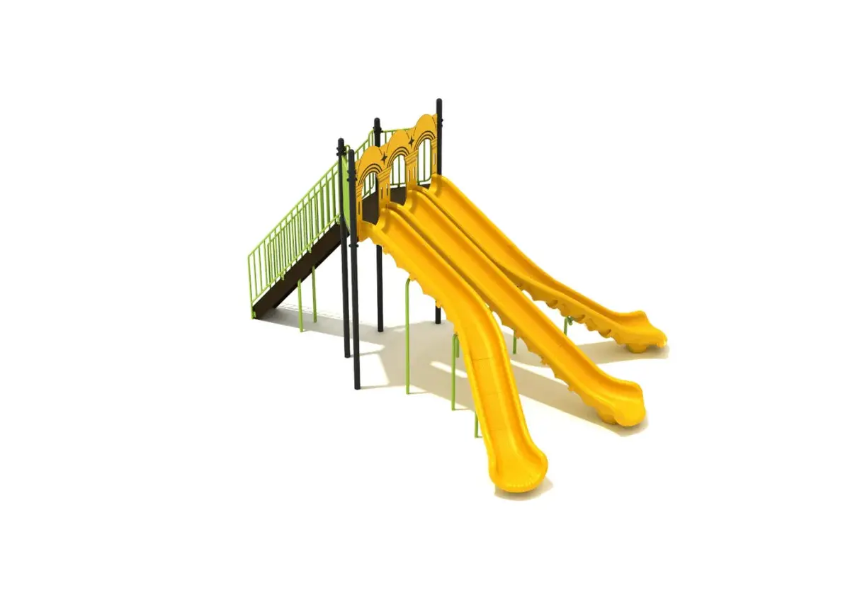 8 Foot Freestanding Triple Sectional Split Slide 1