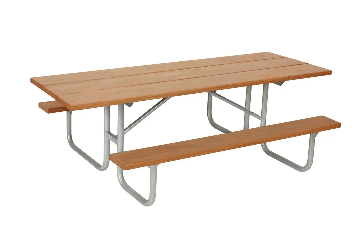 Natural Heavy-Duty Rectangular Picnic Table 1