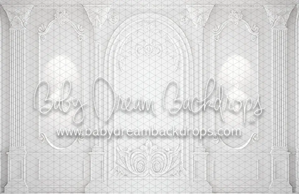 Minimalist White Arch Wall Background - Image 2