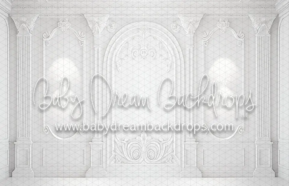 Minimalist White Arch Wall Background - Image 3