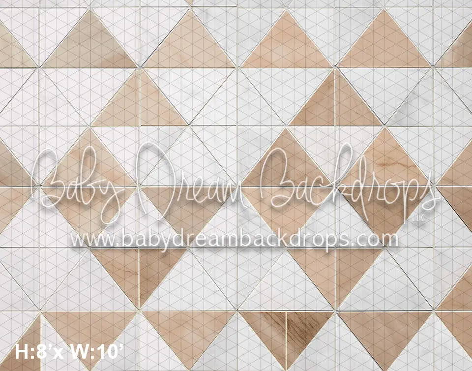 Beige And White Traingle Checker Floor (Az) 1