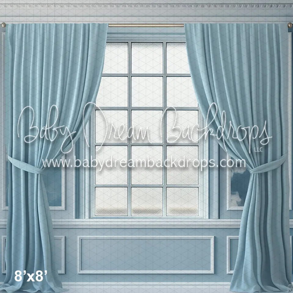 Blue Floral Wainscoting Window (Az) 1