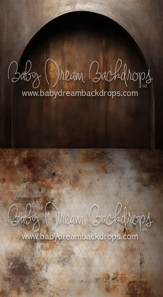 Dark Brown Textured Arch Wall, Bronze Rust Texture Sweep (Md) 1