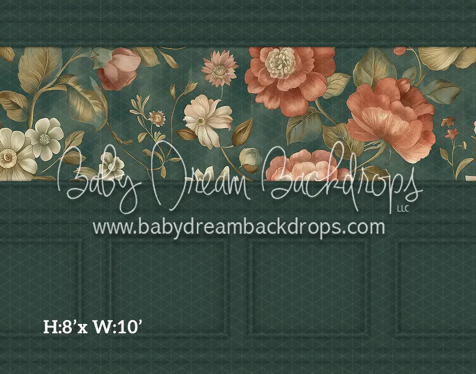 Fine Art Wallpaper Georgian Florals (Room 2 Green) (Hl) 1