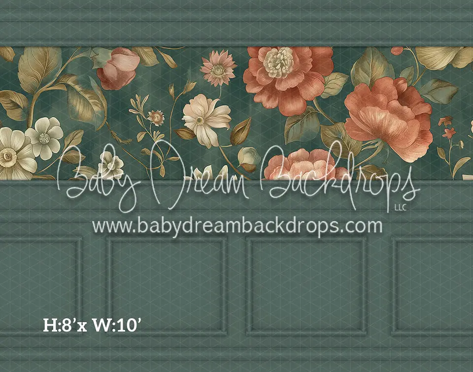 Fine Art Wallpaper Georgian Florals (Room 2 Mint) (Hl) 1