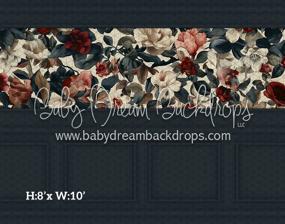Fine Art Wallpaper Holiday Florals (Room 2 Slate) (Hl) 1