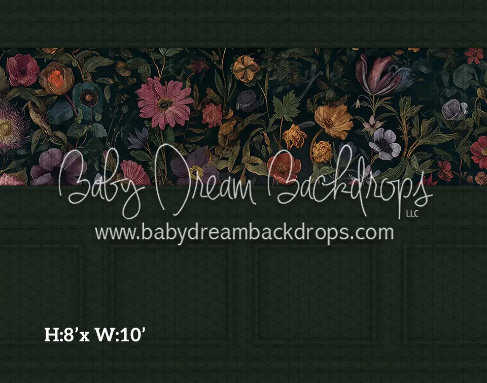 Fine Art Wallpaper Jeweled Florals (Room 2 Green) (Hl) 1