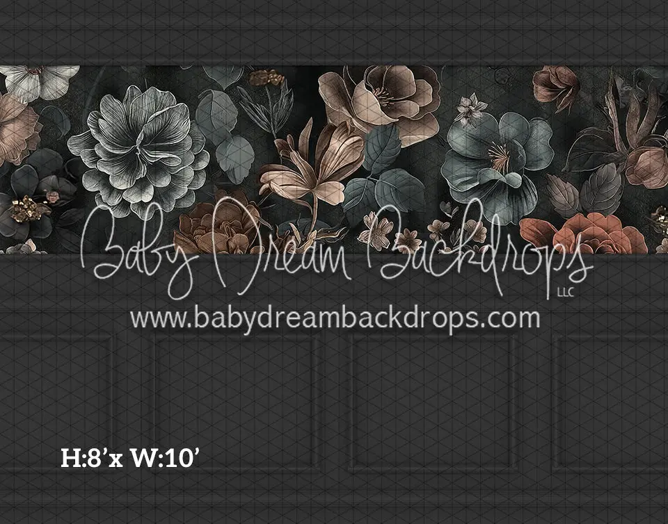Fine Art Wallpaper Muted Florals (Room 2 Gray) (Hl) 1